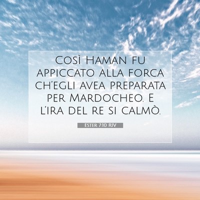 Ester 7:10 RIV Immagine del Versetto della Bibbia