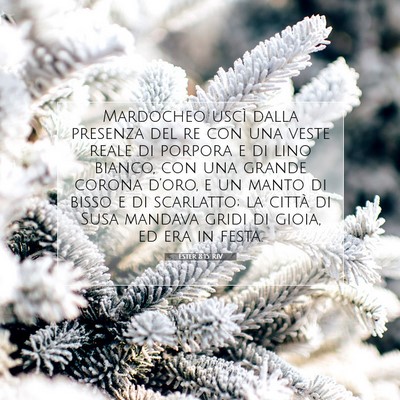 Ester 8:15 RIV Immagine del Versetto della Bibbia