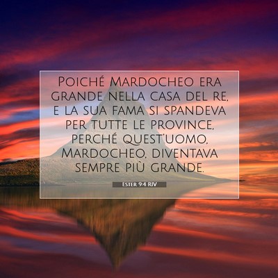 Ester 9:4 RIV Immagine del Versetto della Bibbia