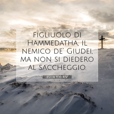 Ester 9:10 Versetto della Bibbia Spiegato