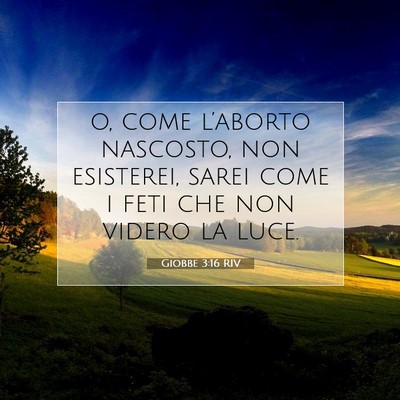 Giobbe 3:16 Versetto della Bibbia Spiegato