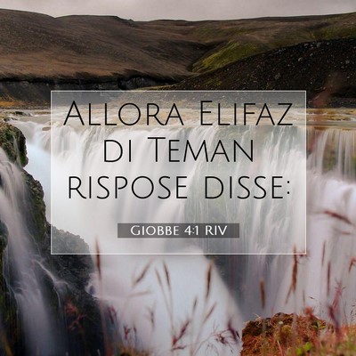 Giobbe 4:1 RIV Immagine del Versetto della Bibbia