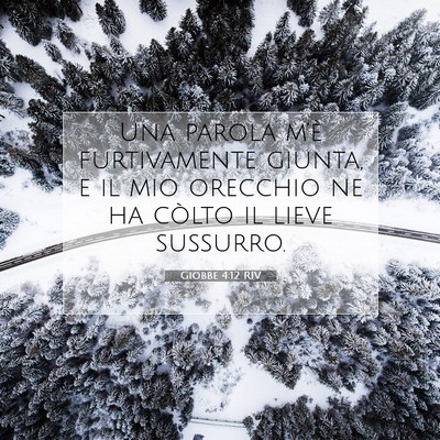 Giobbe 4:12 RIV Immagine del Versetto della Bibbia