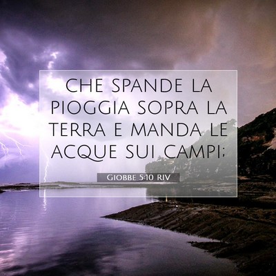 Giobbe 5:10 Versetto della Bibbia Spiegato