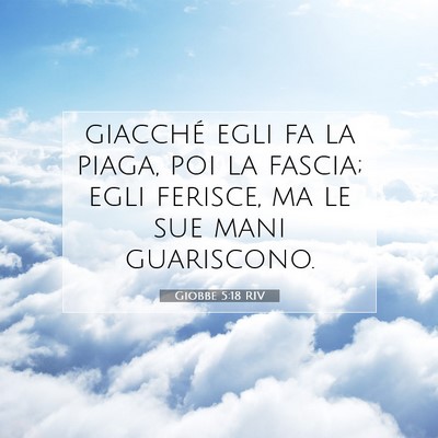 Giobbe 5:18 RIV Immagine del Versetto della Bibbia