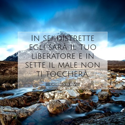 Giobbe 5:19 RIV Immagine del Versetto della Bibbia