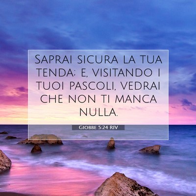 Giobbe 5:24 RIV Immagine del Versetto della Bibbia