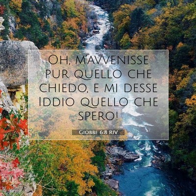 Giobbe 6:8 RIV Immagine del Versetto della Bibbia