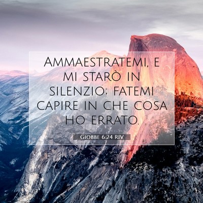 Giobbe 6:24 Versetto della Bibbia Spiegato