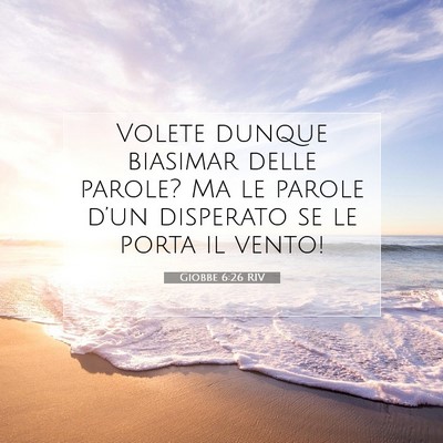 Giobbe 6:26 RIV Immagine del Versetto della Bibbia