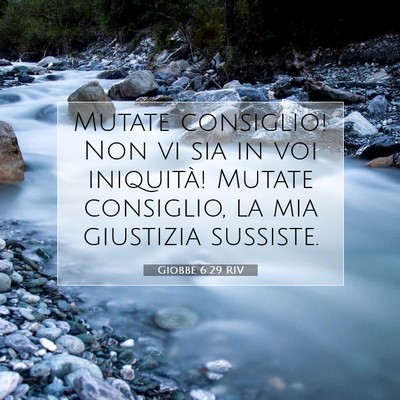 Giobbe 6:29 RIV Immagine del Versetto della Bibbia