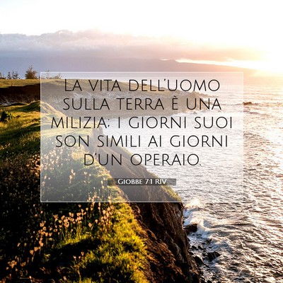 Giobbe 7:1 RIV Immagine del Versetto della Bibbia