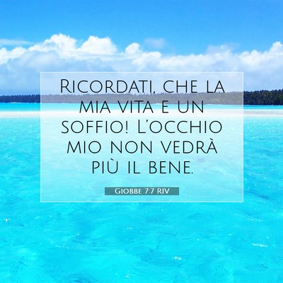 Giobbe 7:7 RIV Immagine del Versetto della Bibbia