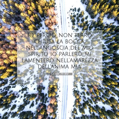 Giobbe 7:11 RIV Immagine del Versetto della Bibbia