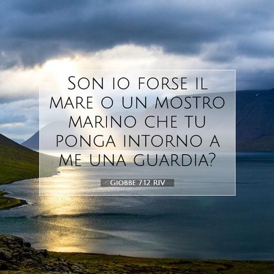 Giobbe 7:12 RIV Immagine del Versetto della Bibbia