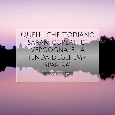 Giobbe 8:22 RIV Immagine del Versetto della Bibbia