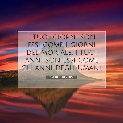 Giobbe 10:5 Versetto della Bibbia Spiegato