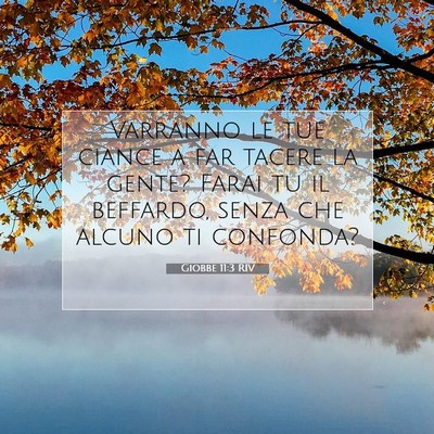 Giobbe 11:3 Versetto della Bibbia Spiegato