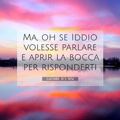 Giobbe 11:5 Versetto della Bibbia Spiegato
