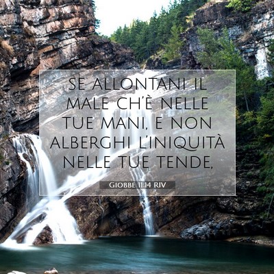 Giobbe 11:14 RIV Immagine del Versetto della Bibbia