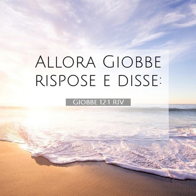 Giobbe 12:1 RIV Immagine del Versetto della Bibbia