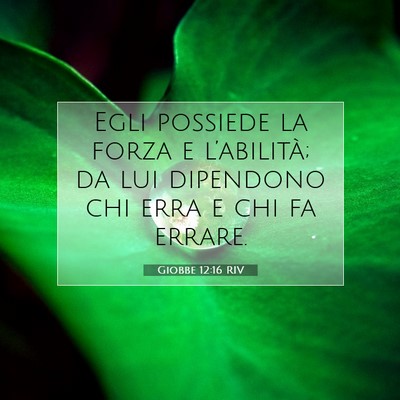 Giobbe 12:16 Versetto della Bibbia Spiegato