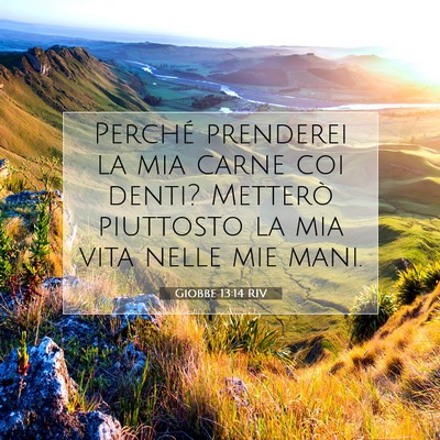Giobbe 13:14 Versetto della Bibbia Spiegato