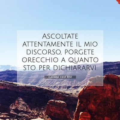 Giobbe 13:17 Versetto della Bibbia Spiegato