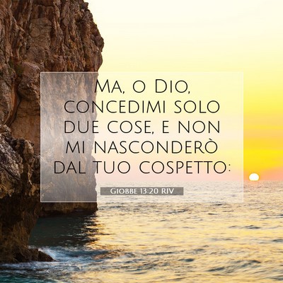 Giobbe 13:20 Versetto della Bibbia Spiegato