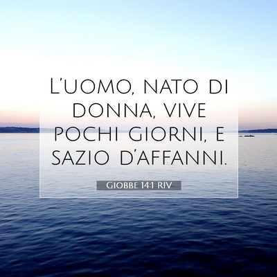 Giobbe 14:1 RIV Immagine del Versetto della Bibbia