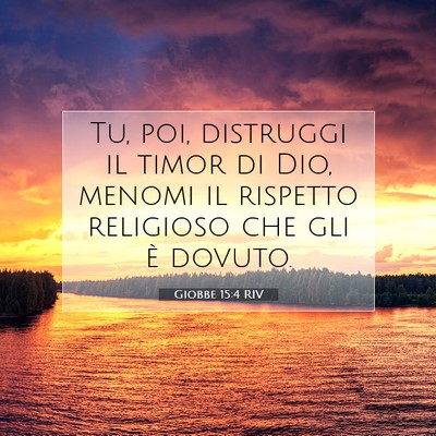 Giobbe 15:4 Versetto della Bibbia Spiegato