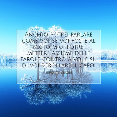 Giobbe 16:4 RIV Immagine del Versetto della Bibbia