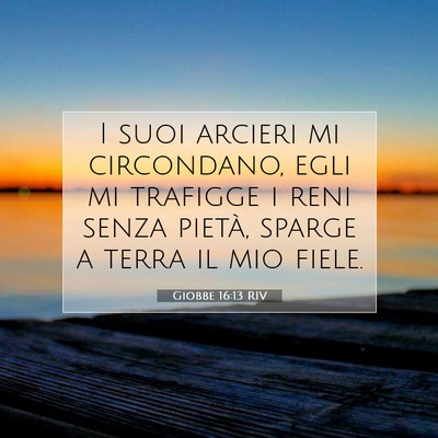 Giobbe 16:13 Versetto della Bibbia Spiegato