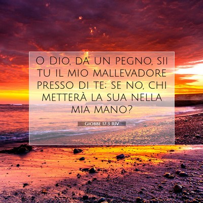 Giobbe 17:3 RIV Immagine del Versetto della Bibbia