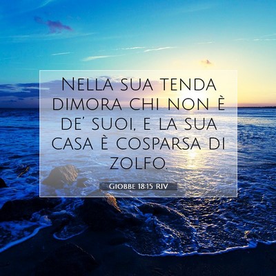 Giobbe 18:15 Versetto della Bibbia Spiegato