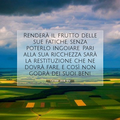 Giobbe 20:18 Versetto della Bibbia Spiegato