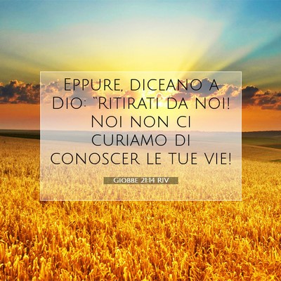 Giobbe 21:14 RIV Immagine del Versetto della Bibbia