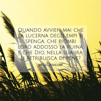 Giobbe 21:17 Versetto della Bibbia Spiegato