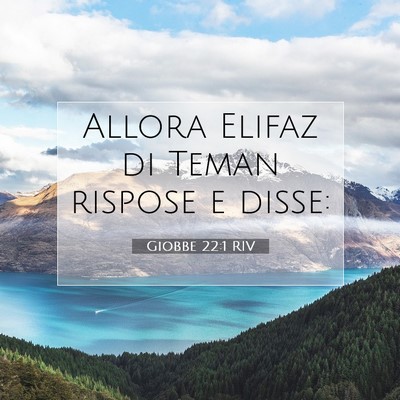 Giobbe 22:1 RIV Immagine del Versetto della Bibbia