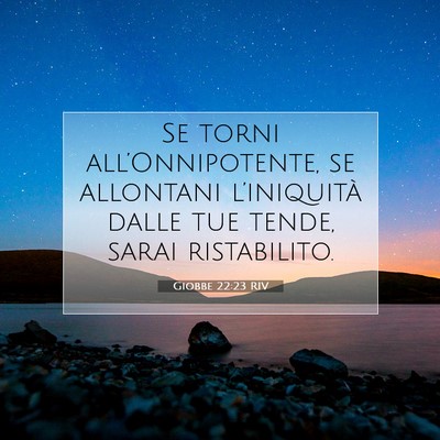 Giobbe 22:23 RIV Immagine del Versetto della Bibbia