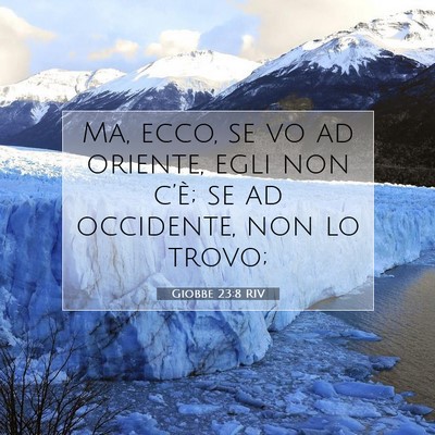 Giobbe 23:8 RIV Immagine del Versetto della Bibbia