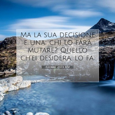Giobbe 23:13 RIV Immagine del Versetto della Bibbia