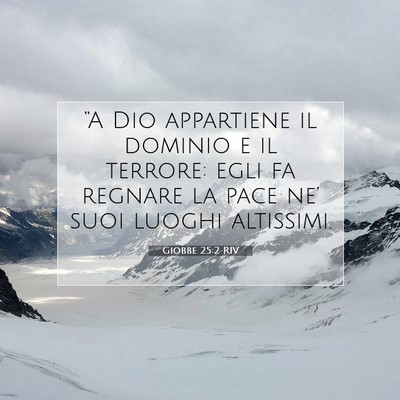 Giobbe 25:2 Versetto della Bibbia Spiegato