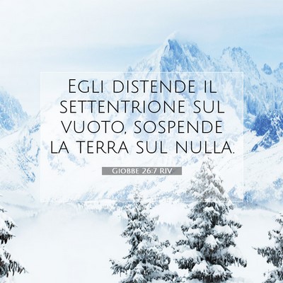 Giobbe 26:7 RIV Immagine del Versetto della Bibbia