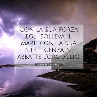 Giobbe 26:12 Versetto della Bibbia Spiegato