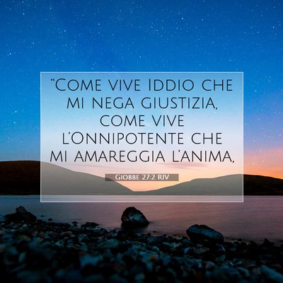 Giobbe 27:2 Versetto della Bibbia Spiegato