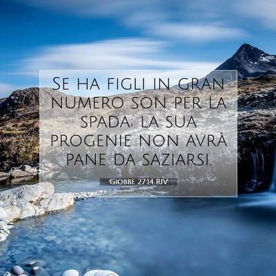 Giobbe 27:14 RIV Immagine del Versetto della Bibbia