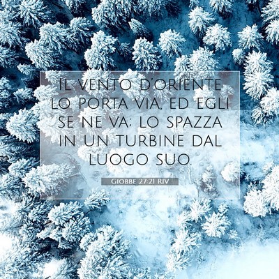 Giobbe 27:21 Versetto della Bibbia Spiegato