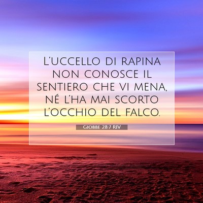 Giobbe 28:7 Versetto della Bibbia Spiegato