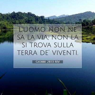 Giobbe 28:13 RIV Immagine del Versetto della Bibbia